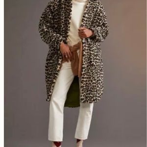 Pilcro Leopard Sherpa Duster